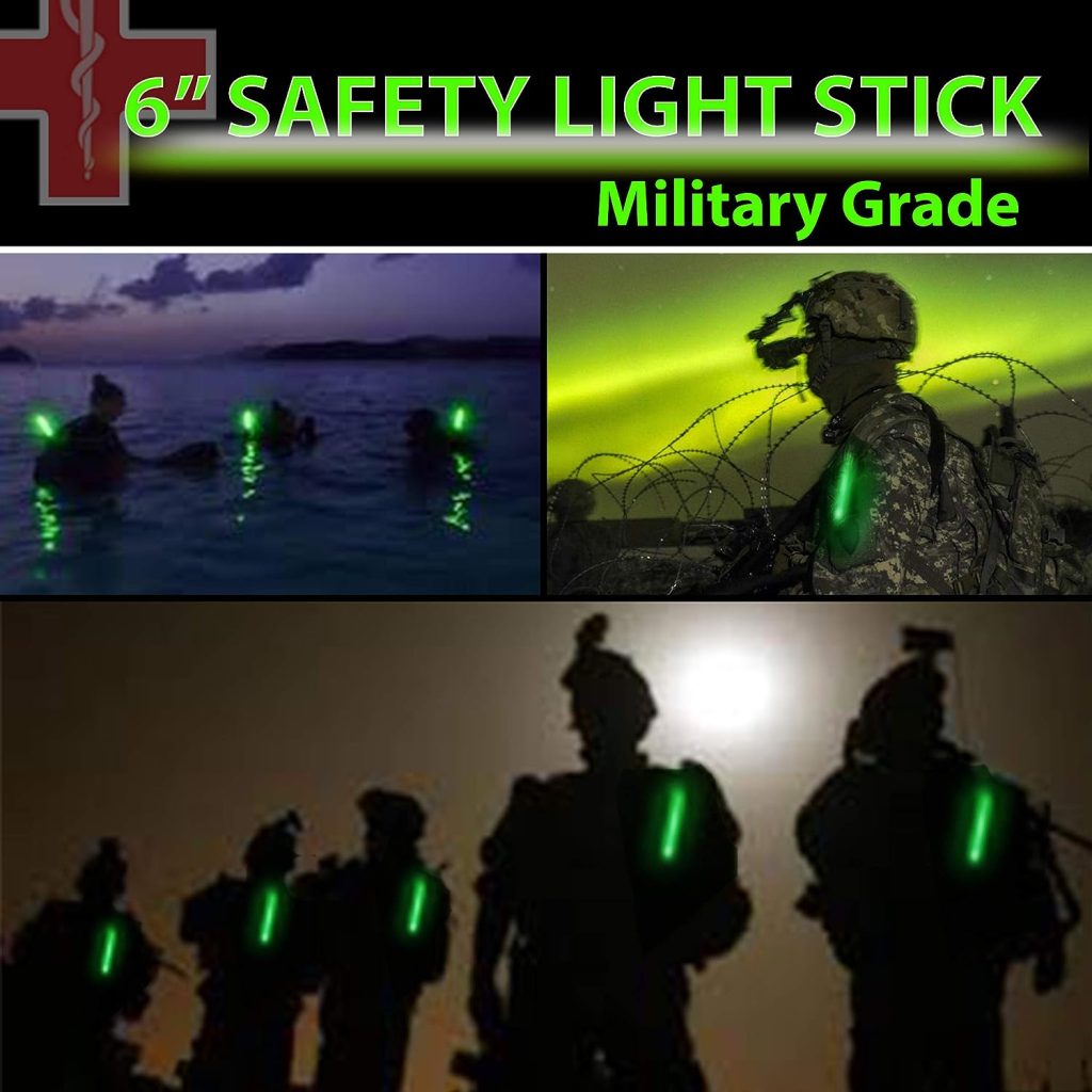 25 Ultra Bright Green Glow Sticks - Individual Packed With Lanyard - For Camping, Emergency Survival - Glow Lights for Blackouts, Hurricane and Storms- 6 Inch Chem Light Sticks with 12 Hour Duration