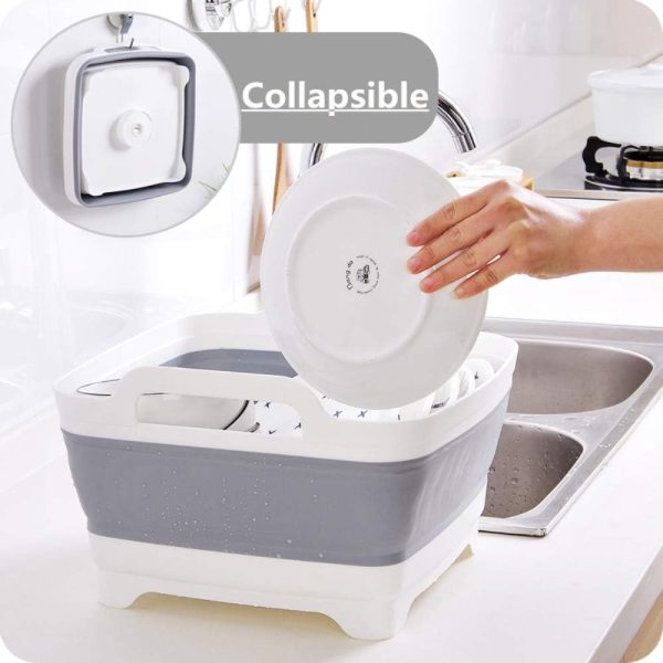 2.4 Gal Collapsible Dish Basin with Drain Plug - Image 4