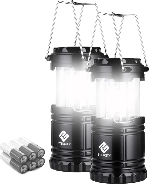 Etekcity Lantern Camping Essentials, LED Flashlight for Power Outages, Battery Operated Lights for Emergency Supplies, Black - Image 5