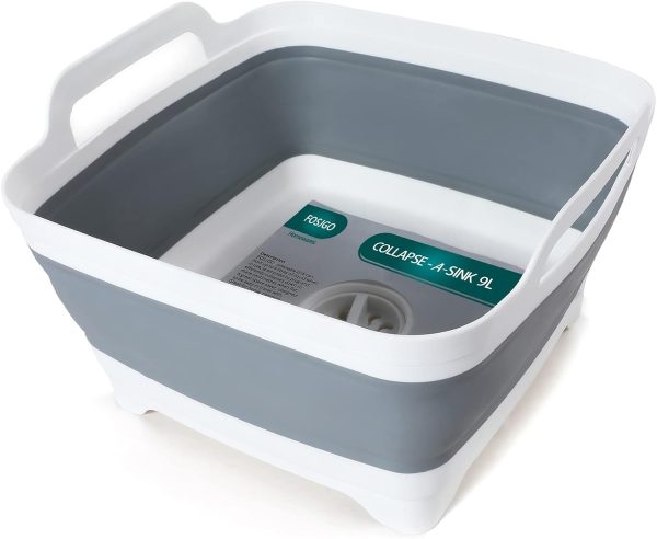 2.4 Gal Collapsible Dish Basin with Drain Plug - Image 2