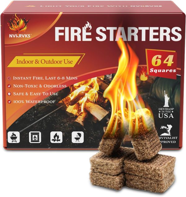 Nvkrvks Fire Starter Squares for Wood Stoves