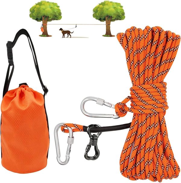 XiaZ 50ft Dog Tie Out Cable for Camping