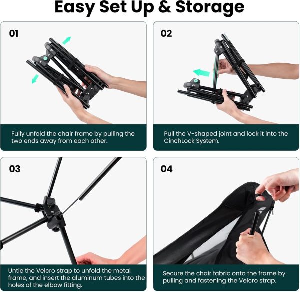 CinchLock Lightweight Folding Camp Chair - Image 4