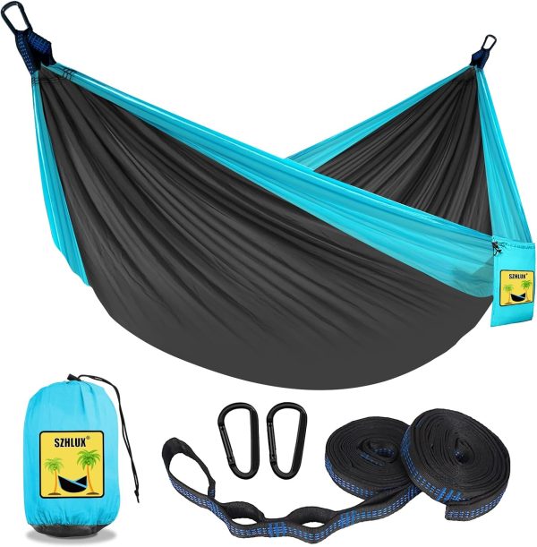 SZHLUX Camping Hammock Double & Single Portable Hammocks - Image 5