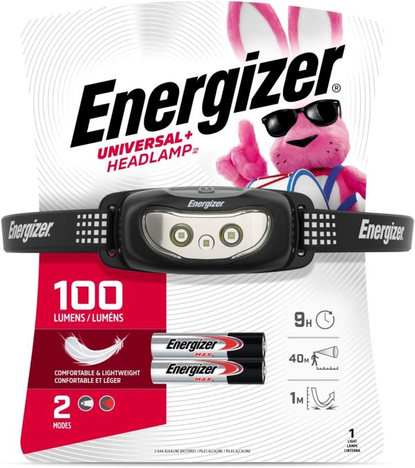 Energizer Universal Plus LED Headlamp, Lightweight Bright Headlamp for Outdoors, Camping and Emergency Light for Adults and Kids, Pack of 2 - Image 3