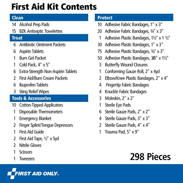 First Aid Only 299 Piece All-Purpose First Aid Emergency Kit (FAO-442) - Image 4