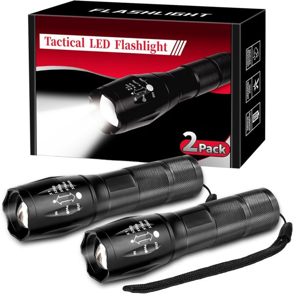 UltraFire 2 Pack Tactical Flashlights Torch