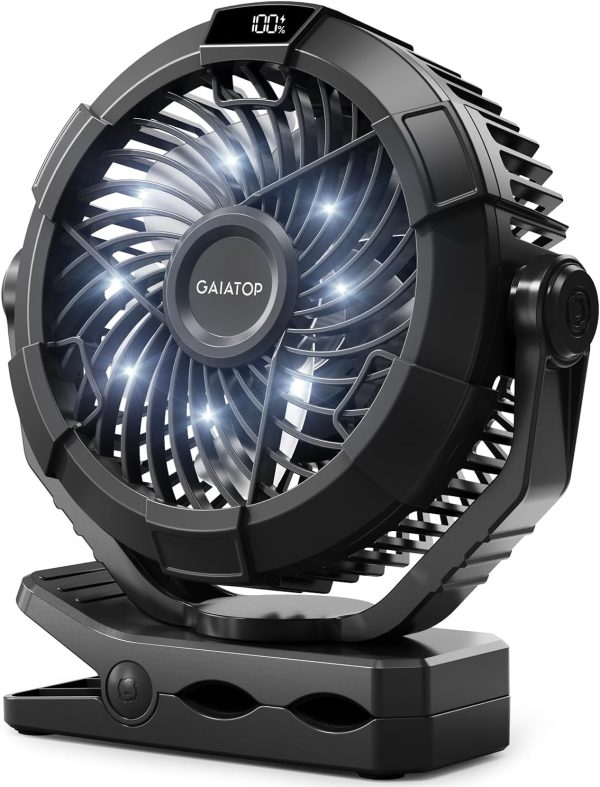 Gaiatop Portable Camping Fan with LED Lantern - Image 4