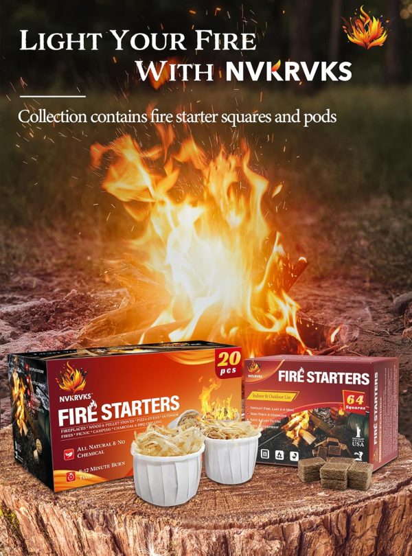 Nvkrvks Fire Starter Squares for Wood Stoves - Image 5