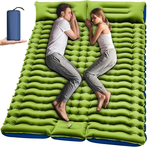 Yuzonc Double Sleeping Pad - Self Inflating 4" Extra-Thick