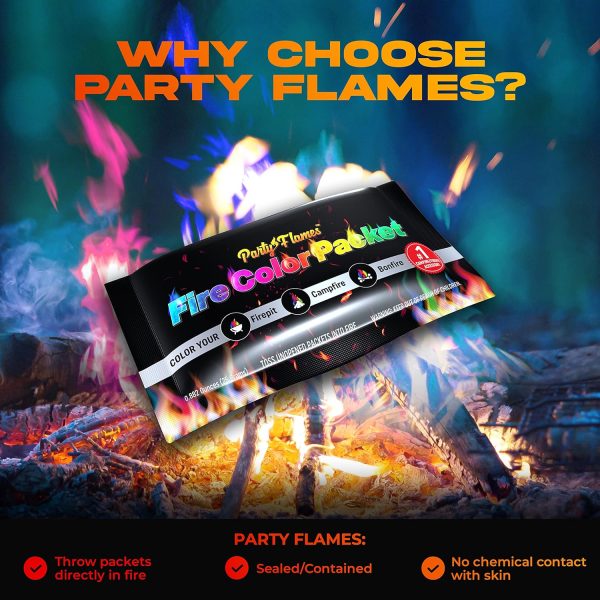 Party Flame Fire Color Changing Packets Fire Pit (10 Pack) - Image 5