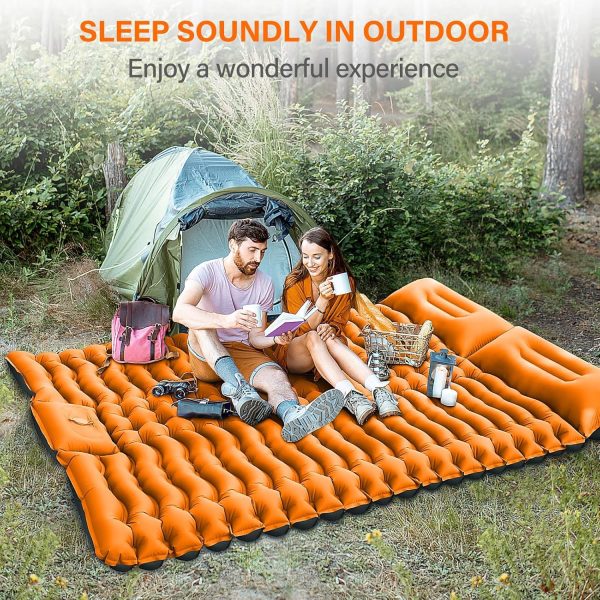 Yuzonc Double Sleeping Pad - Self Inflating 4" Extra-Thick - Image 3