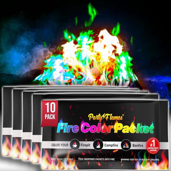 Party Flame Fire Color Changing Packets Fire Pit (10 Pack)