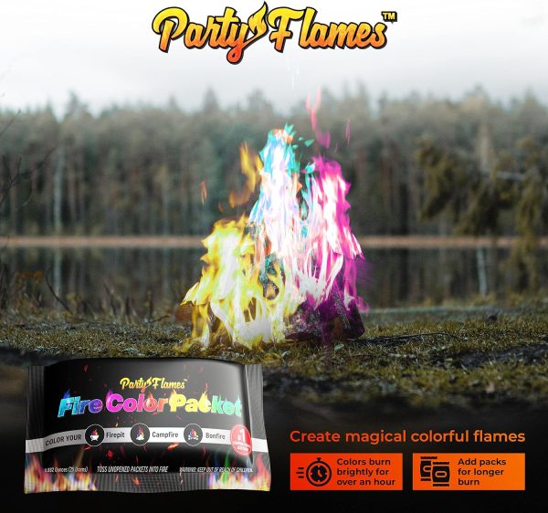 Party Flame Fire Color Changing Packets Fire Pit (10 Pack) - Image 2