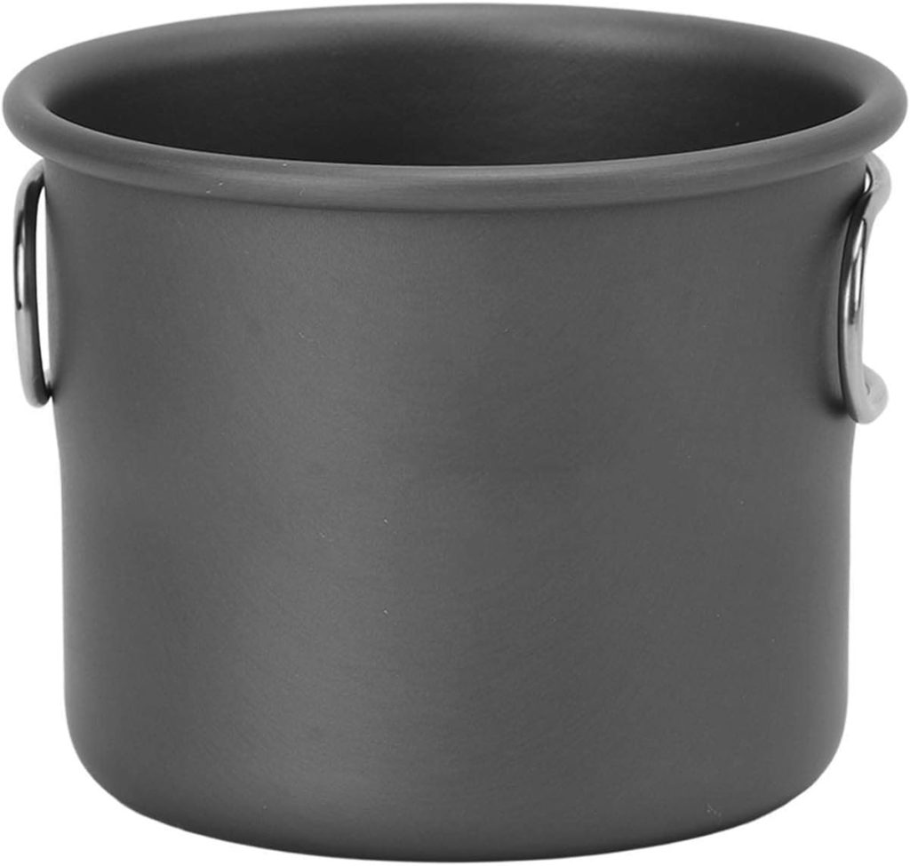 ANKROYU 150 ml Practical Camping Mug, Aluminium Coffee Cup with Large Capacity and Retractable Handle for Outdoor Camping, Hiking, Hiking