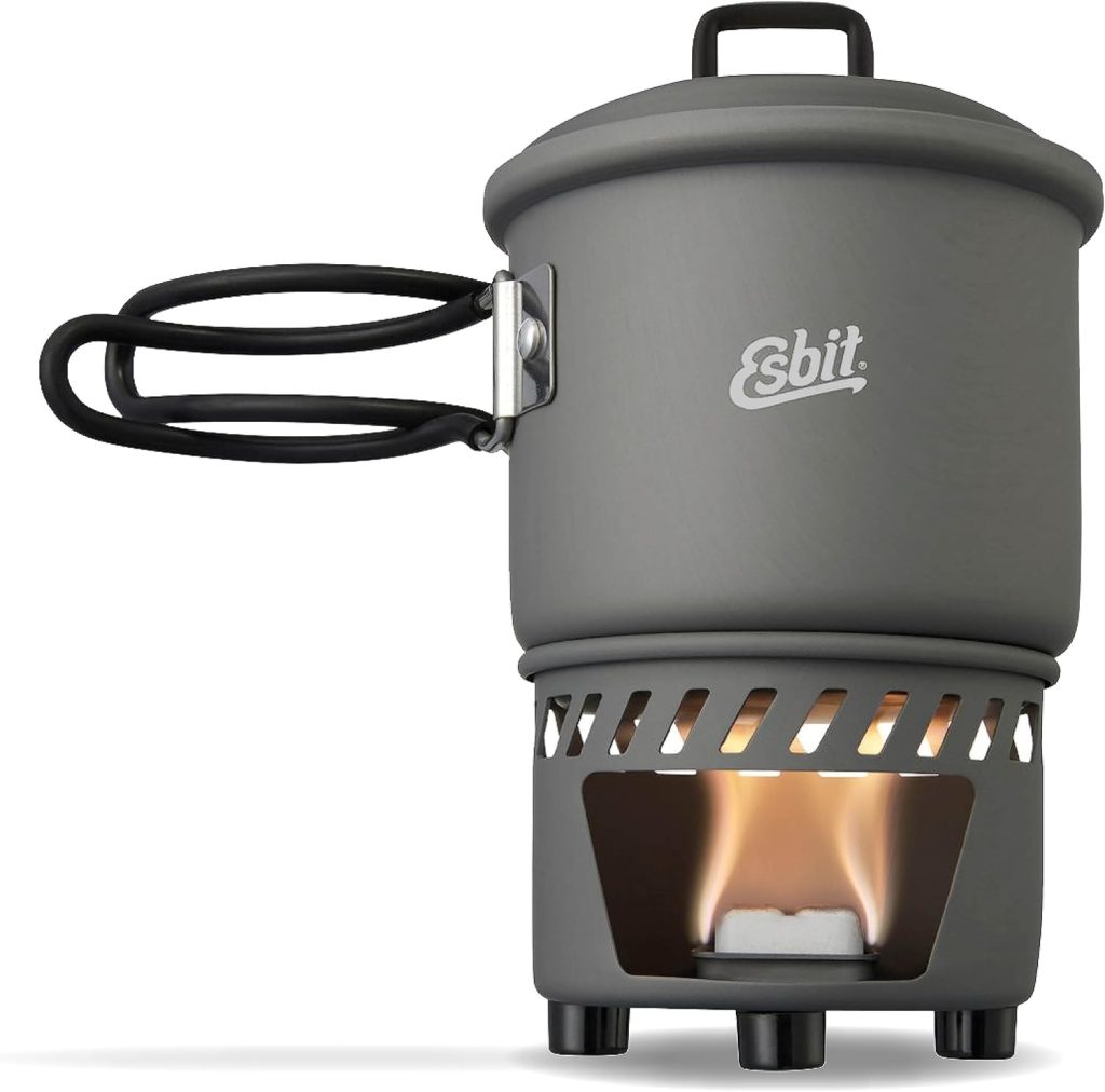 Esbit CS585HA 3-Piece Lightweight Camping Cook Set for Use with Solid Fuel Tablets