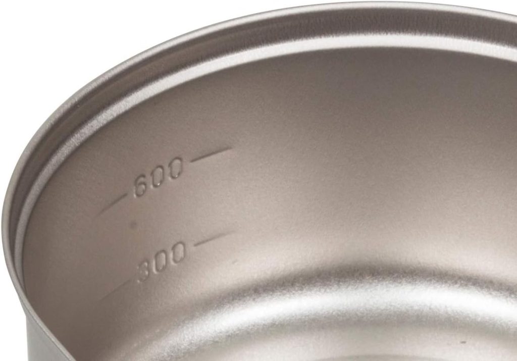 EVERHEW Ultra-Light Titanium Cookware Pot 0.9L  Lid/Pan (Titanium Diameter 11 cm x Deep 9.5 cm)