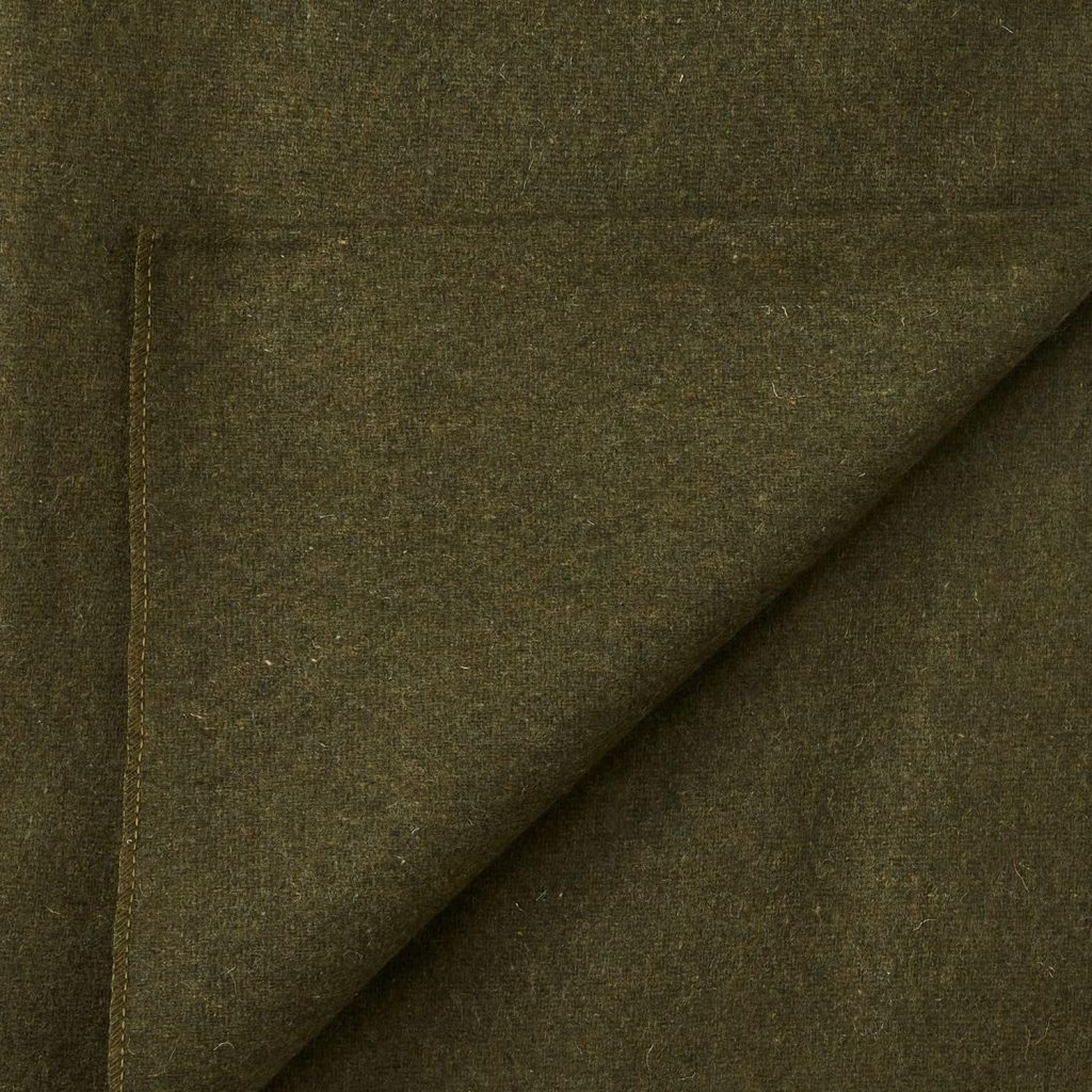 EverOne Olive Drab 80% Wool Fire Retardant Blanket - 66x90