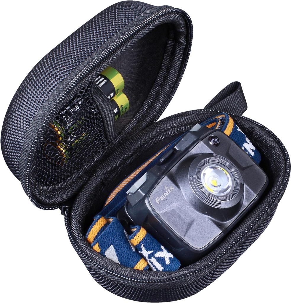 Fenix APB-20 Hard Case for Led Headlamp – Compact  Waterproof EDC Pouch for Storing Camping Gear, Batteries, Head Torch and Tactical Accessories