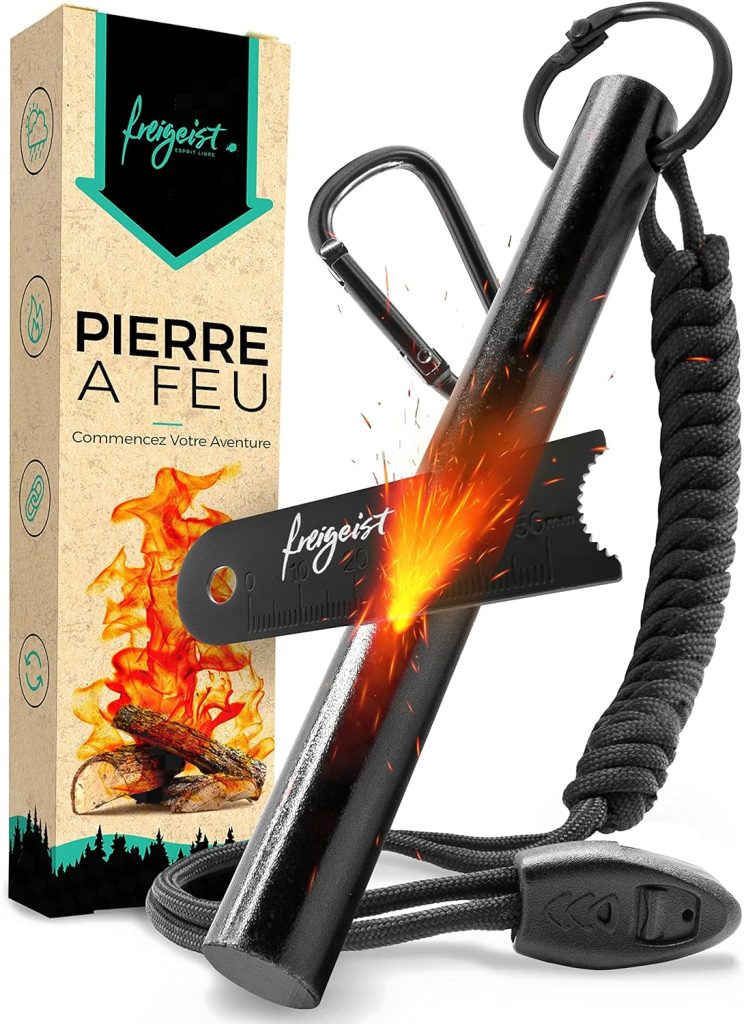 freigeist ESPRIT LIBRE fire Starter Survival Tool | Flint and Steel | Ferro Rod fire Starter | Firestarter Survival | fire Steel |fire Rod | fire Rod | XXL Mighty ferrocerium Rod