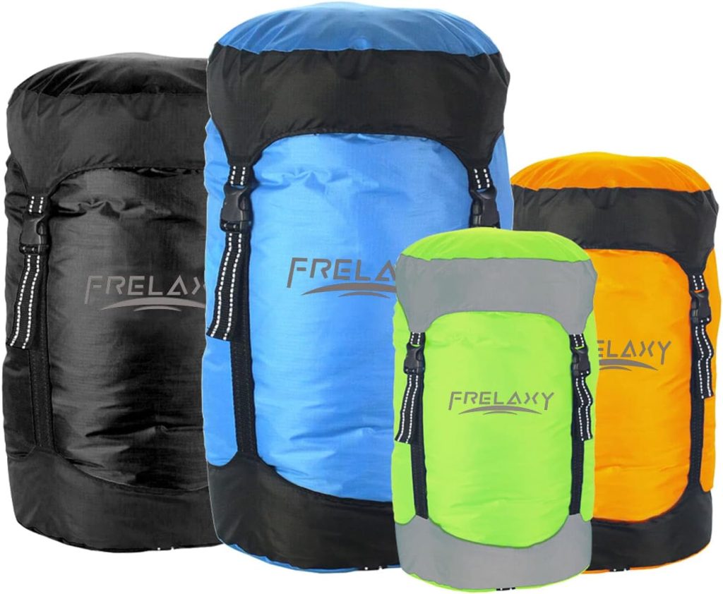 Frelaxy Compression Bag, 40% More Storage Space 11L/18L/30L/43L/49L Waterproof  Ultralight Storage Bag for Sleeping Bag - Space-Saving Equipment for Camping, Hiking, Travel