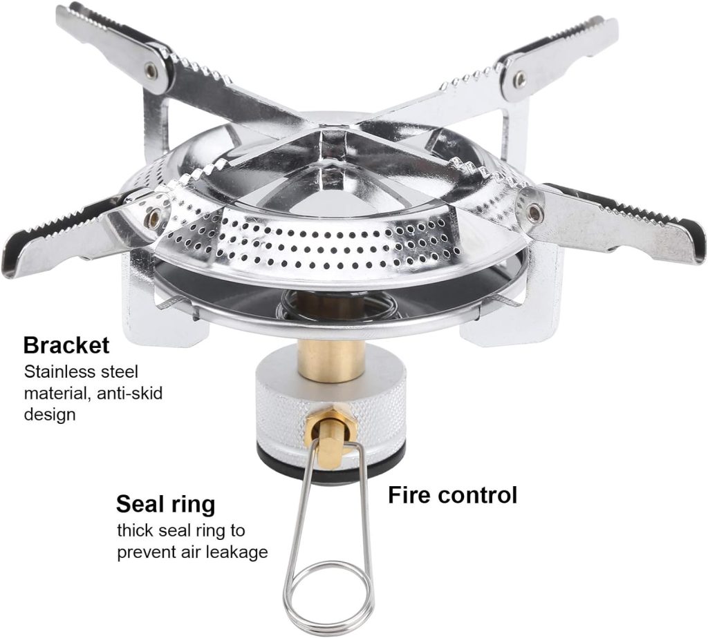 Leapiture Portable Mini Camping Stove Foldable Mini Oven Cooker Outdoor Gas Stove Windproof Stove Picnic Cookware for Outdoor Camping Hiking Cooking