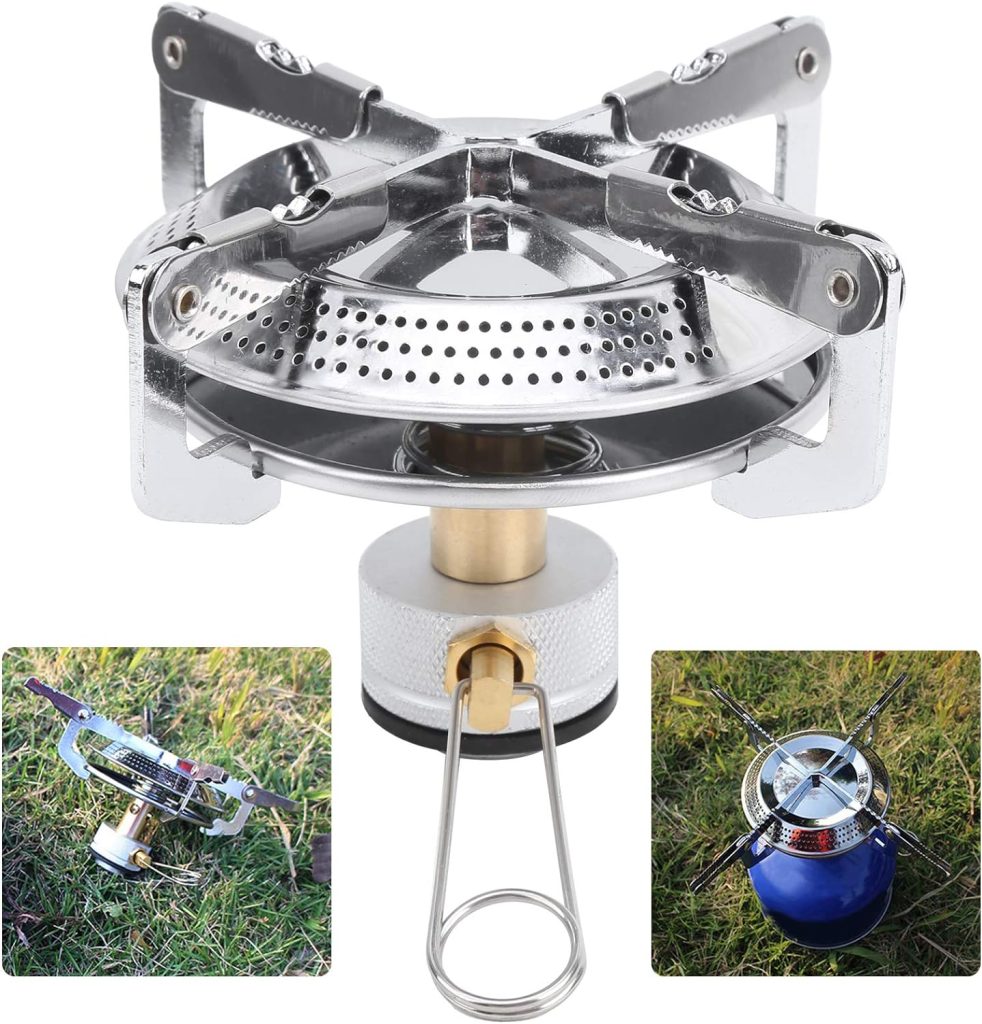 Leapiture Portable Mini Camping Stove Foldable Mini Oven Cooker Outdoor Gas Stove Windproof Stove Picnic Cookware for Outdoor Camping Hiking Cooking