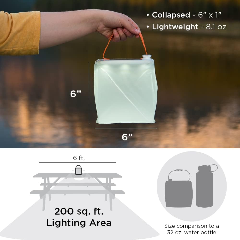 LuminAID PackLite Max 2-in-1 Camping Lantern and Phone Charger | For Backpacking, Emergency Kits and Travel | As Seen on Shark Tank