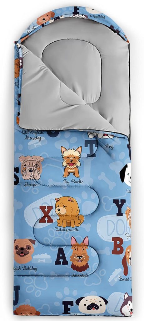 MOOQO Camping Sleeping Bags,Rainbow Starry Animals Sky 3 Season Warm  Cool Weather,Lightweight,Waterproof Sleeping Bags for Adults  Kids,Traveling,and Outdoors,Camping Gear Equipment