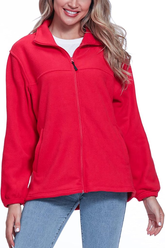 Outdoor sports, camping, hiking, indoor activities, daily wear, womens fleece jacket