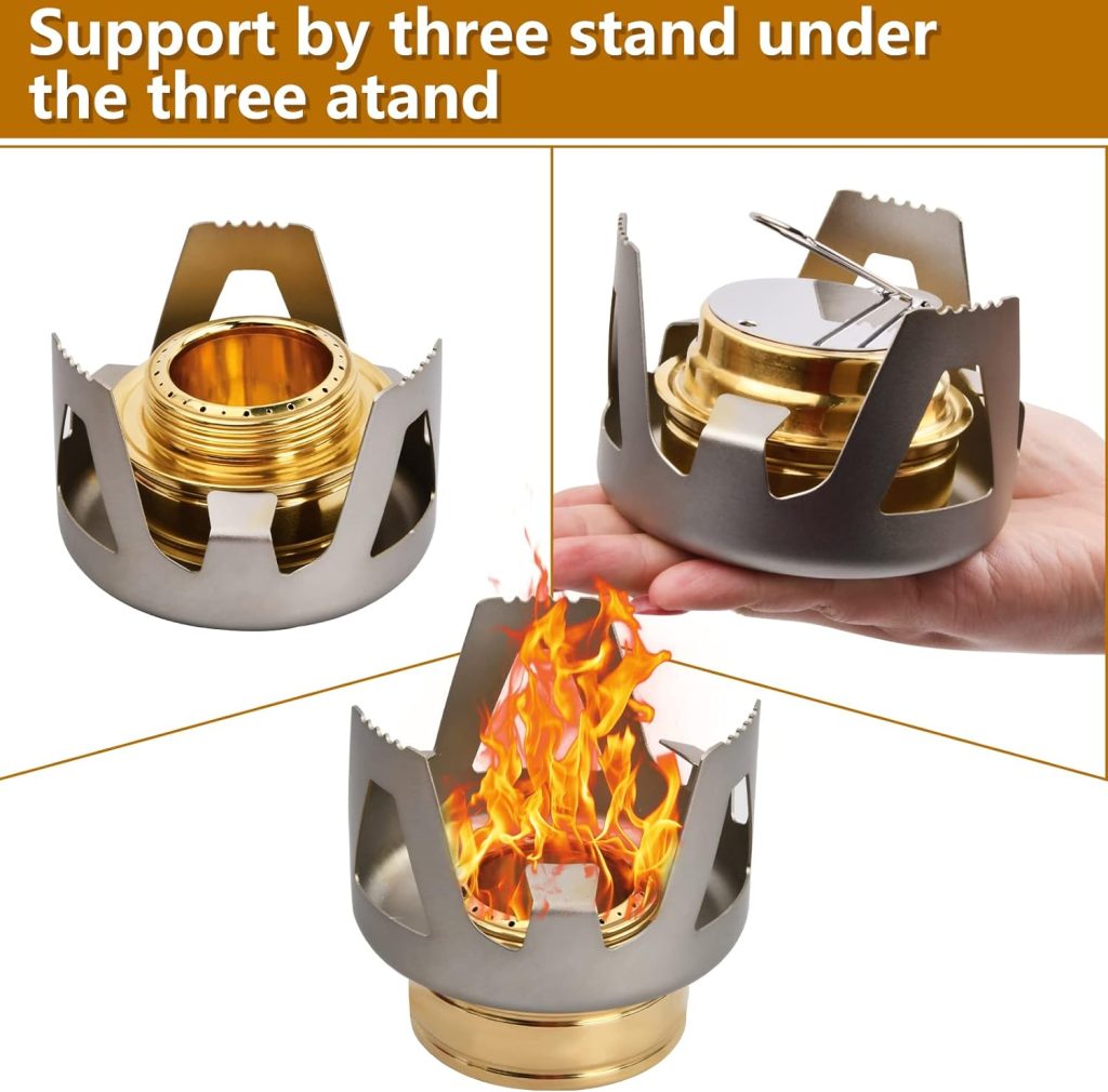 Pack of 2 Mini Alcohol Oven, Portable Spirit Cooker, Grey Spirit Burner, Alcohol Stove Burner, Alcohol Camping Stove Stove, Alcohol Burner for Outdoor Camping Picnic Hiking Backpacking