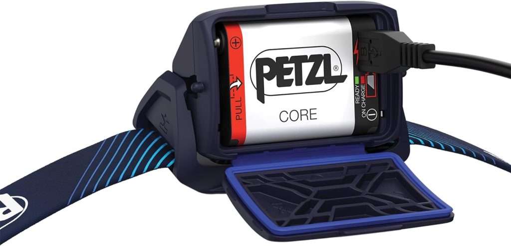 Petzl Unisex - Adult ACTIK CORE Rechargeable Front Lamp, Blue, U