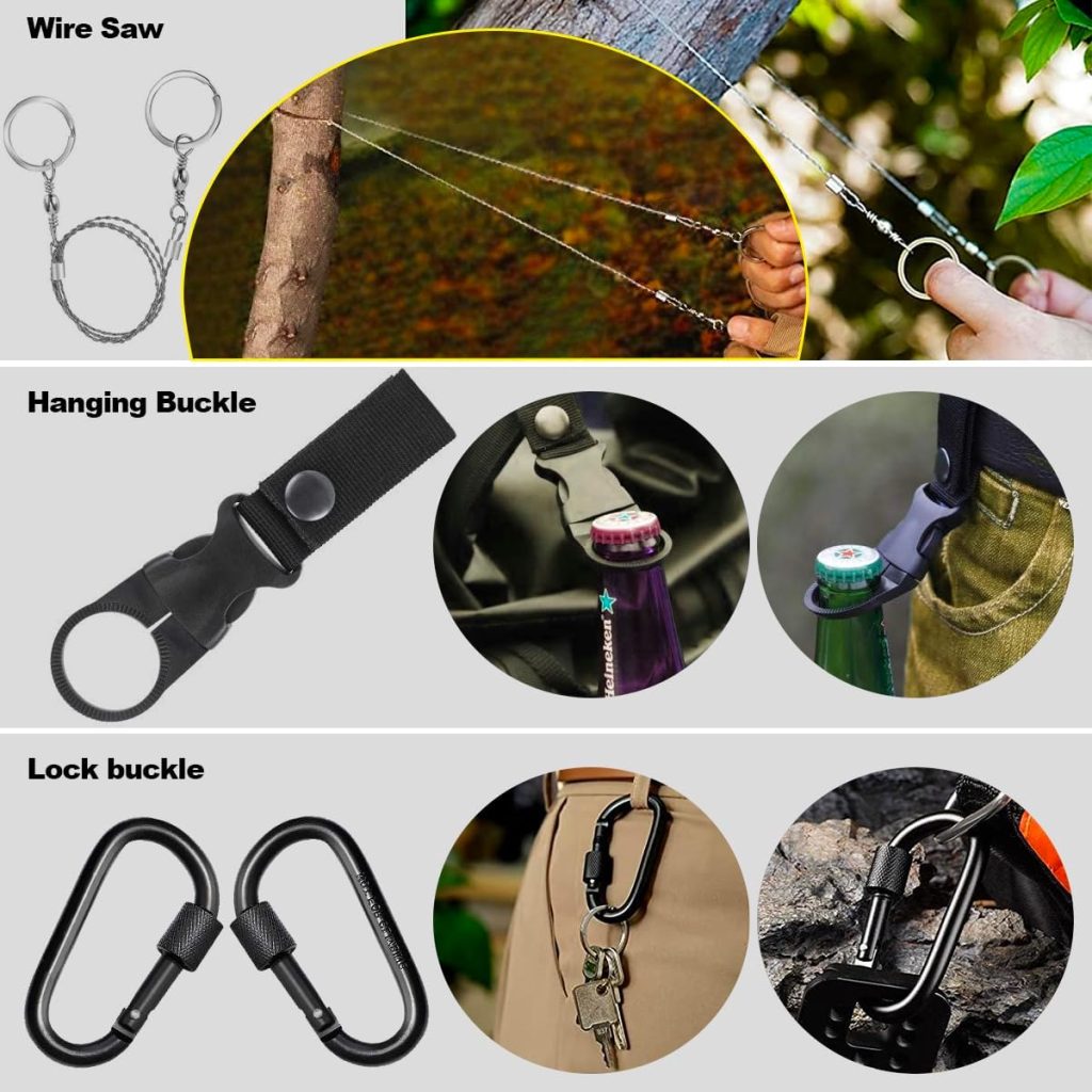 Survival Kits 19 in 1,Gifts for Men Dad Husband Boyfriend, EDC Survival Gear and Equipment for Hiking Fishing Hunting,Survival Gear Outdoor Multi， Ideal Christmas Birthday Gifts for Him