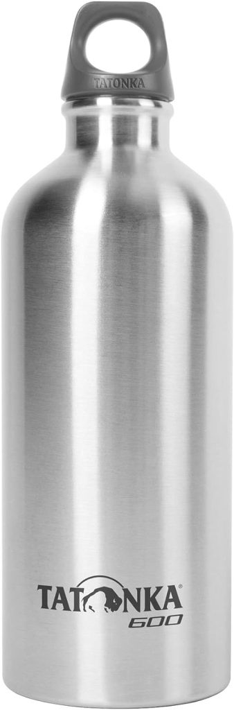 Tatonka Stainless Steel Drinking Bottle 0.75 L - Unbreakable Stainless Steel Bottle - Non-Toxic (BPA Free), Rustproof, Food-Safe, Dishwasher Safe - With Eyelet for Attaching (750 ml)