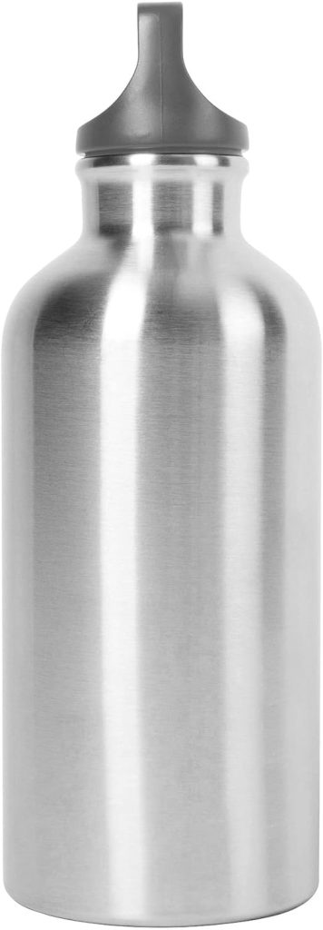 Tatonka Stainless Steel Drinking Bottle 0.75 L - Unbreakable Stainless Steel Bottle - Non-Toxic (BPA Free), Rustproof, Food-Safe, Dishwasher Safe - With Eyelet for Attaching (750 ml)