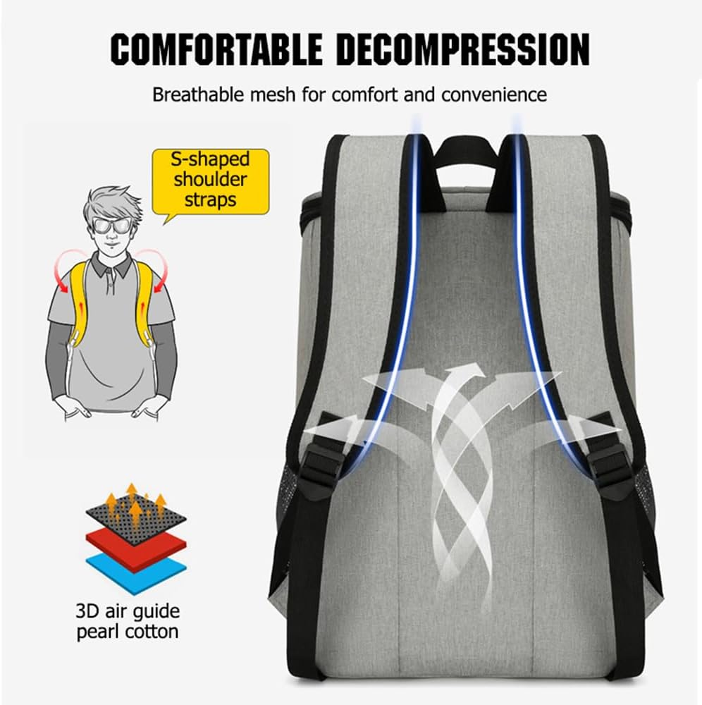 Tidyard Cooler Backpack, Picnic Bag, Cooler Backpack, Leak-Proof, Insulated Lunch Bag for Men and Women, Outdoor Camping, Hiking, Picnics