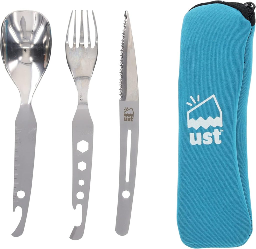 UST Utilitensil Set with Stainless Steel Multi-Functional Utensils and Carry-Case for Your All-in-One Camping, Backpacking or Outdoor Emergency Needs