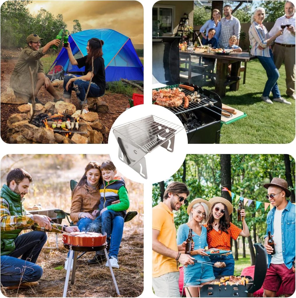 Wood Stove Stove Outdoor Grill Windproof Backpack Stove Camping Stove Foldable for Solo Camping Picnic Hiking BBQ